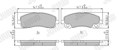 Brake Pad Set, disc brake 573661J