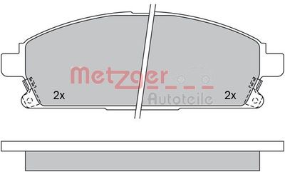 Комплект тормозных колодок, дисковый тормоз METZGER 1170159 для INFINITI QX4