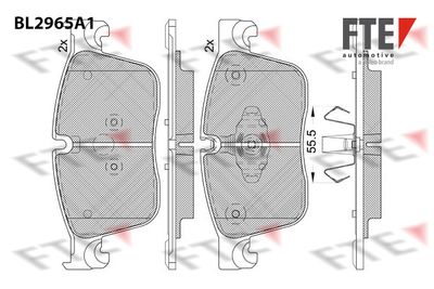 Комплект тормозных колодок, дисковый тормоз FTE BL2965A1 для JAGUAR I-PACE