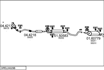 SISTEM DE ESAPAMENT MTS OPEL24029B018300