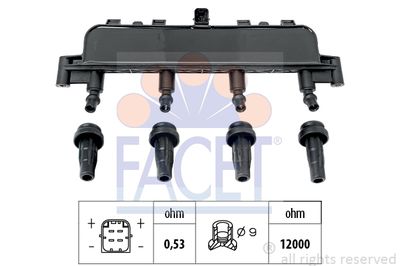 FACET 9.6303 Катушка зажигания  для CITROËN BERLINGO (Ситроен Берлинго)