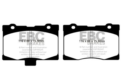 Комплект тормозных колодок, дисковый тормоз EBC Brakes DP41735R для HONDA LEGEND