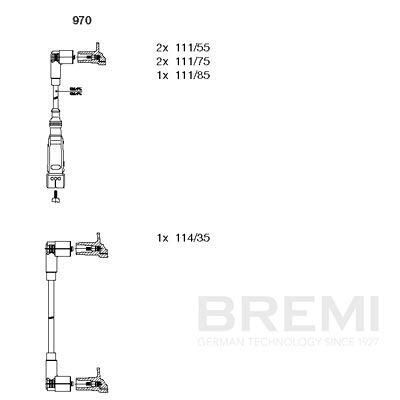 комплект запалителеи кабели BREMI 970