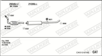 Układ wydechowy WALKER CIK013181AB