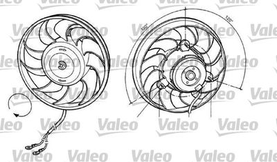 VALEO 696036 Вентилятор системи охолодження двигуна для AUDI (Ауди)