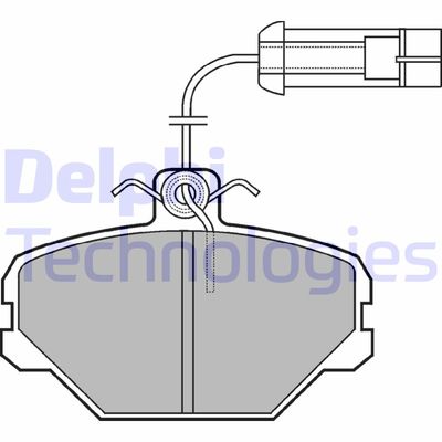 Комплект тормозных колодок, дисковый тормоз DELPHI LP1027 для FSO POLONEZ