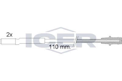 ICER 610016 E C Датчик износа тормозных колодок  для PEUGEOT 604 (Пежо 604)