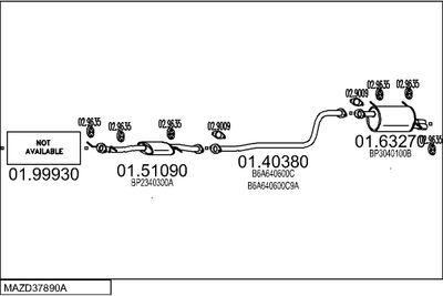 SISTEM DE ESAPAMENT MTS MAZD37890A007702
