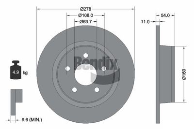 BENDIX Braking BDS1420 Тормозные диски для FORD TRANSIT CONNECT (P65_, P70_, P80_) 1.8 TDCi BENDIX Braking BDS1420 Тормозные диски для FORD TRANSIT CONNECT (P65_, P70_, P80_) 1.8 TDCi