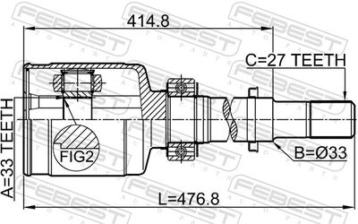 Joint Kit, drive shaft 0211-J1020GRH