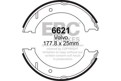 Комплект тормозных колодок EBC Brakes 6621 для VOLVO V70