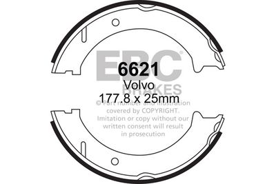 Комплект тормозных колодок EBC Brakes 6621 для VOLVO V70