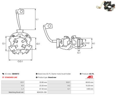 Vorschau Halter, Kohlebürsten Ansicht 2