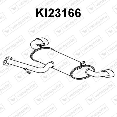 Глушитель выхлопных газов конечный VENEPORTE KI23166 для KIA CEED