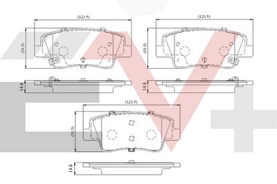 комплект спирачно феродо, дискови спирачки COMLINE CEV33809