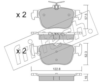 Zestaw klocków hamulcowych, hamulce tarczowe FRI.TECH. 1281.0