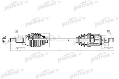 PATRON PDS0221 Сальник полуоси  для FORD FUSION (Форд Фусион)