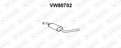 Предглушитель выхлопных газов VENEPORTE VW80702 для VW TRANSPORTER
