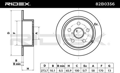 спирачен диск RIDEX