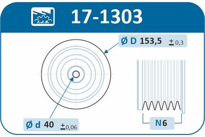 Remenica kľukového hriadeľa IJS GROUP 17-1303