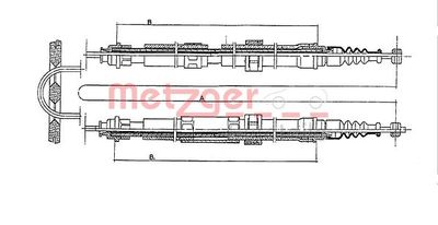 METZGER 431.3 Трос ручного тормоза  для ALFA ROMEO 164 (Альфа-ромео 164)