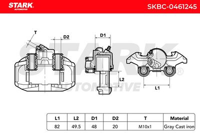 спирачен апарат STARK SKBC-0461245