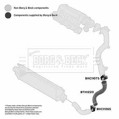 Charge Air Hose Borg & Beck BTH1220