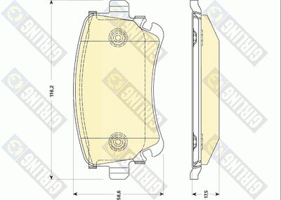 GIRLING 6117691 Тормозные колодки и сигнализаторы  для AUDI A4 B7 Avant (8ED) RS4 quattro