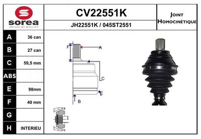 GELENKSATZ ANTRIEBSWELLE