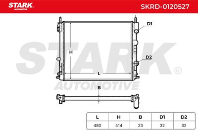 радиатор, охлаждане на двигателя STARK SKRD-0120527