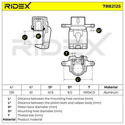 спирачен апарат RIDEX 78B2125