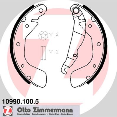 Комплект тормозных колодок ZIMMERMANN 10990.100.5 для CHEVROLET NUBIRA