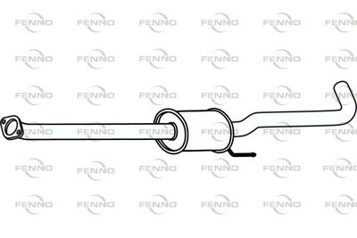 Средний глушитель выхлопных газов FENNO P31078 для KIA PRO CEED