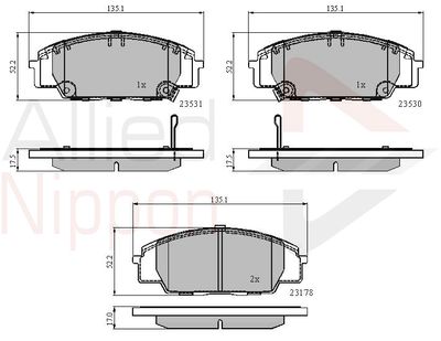 Комплект тормозных колодок, дисковый тормоз COMLINE ADB3947 для ACURA RSX