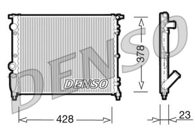 Радиатор, охлаждение двигателя DENSO DRM23001 для RENAULT RAPID