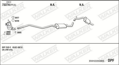 Изпускателна система WALKER BWH22956BB