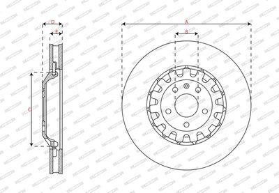 Bremseskive FERODO DDF3048VC-1