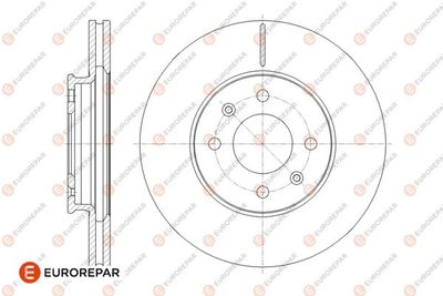 EUROREPAR 1676008880 Тормозные диски EUROREPAR для KIA RIO