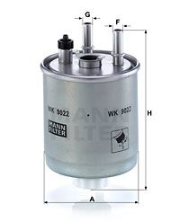Топливный фильтр MANN-FILTER WK 9022 для RENAULT TWINGO