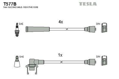 Zestaw przewodów zapłonowych TESLA T577B