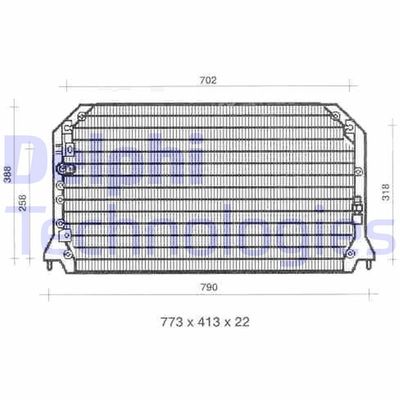 Конденсатор, кондиционер DELPHI TSP0225310 для TOYOTA CAMRY