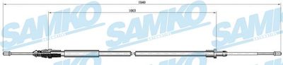 Тросик, cтояночный тормоз SAMKO C0099B для CITROËN C3