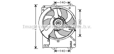 AVA QUALITY COOLING AU7502 Вентилятор системы охлаждения двигателя  для ROVER COUPE (Ровер Коупе)