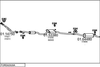 SISTEM DE ESAPAMENT MTS FORD02920A001528
