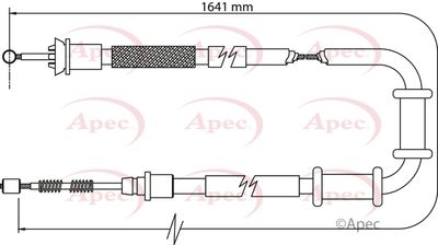 Cable Pull, parking brake APEC CAB1108