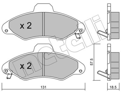 Brake Pad Set, disc brake 22-0071-1