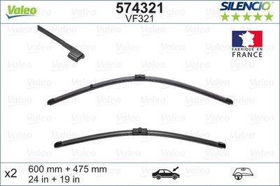 Balai d'essuie-glace VALEO — avant