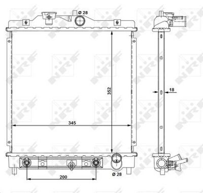 Radiator, engine cooling 516355