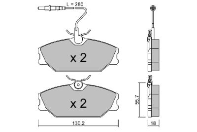 Комплект тормозных колодок, дисковый тормоз AISIN BPRE-1018 для RENAULT SPORT
