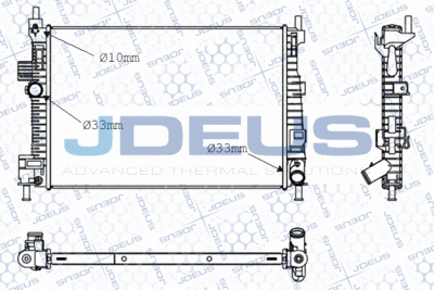 Радиатор, охлаждение двигателя JDEUS M-0120800 для FORD C-MAX